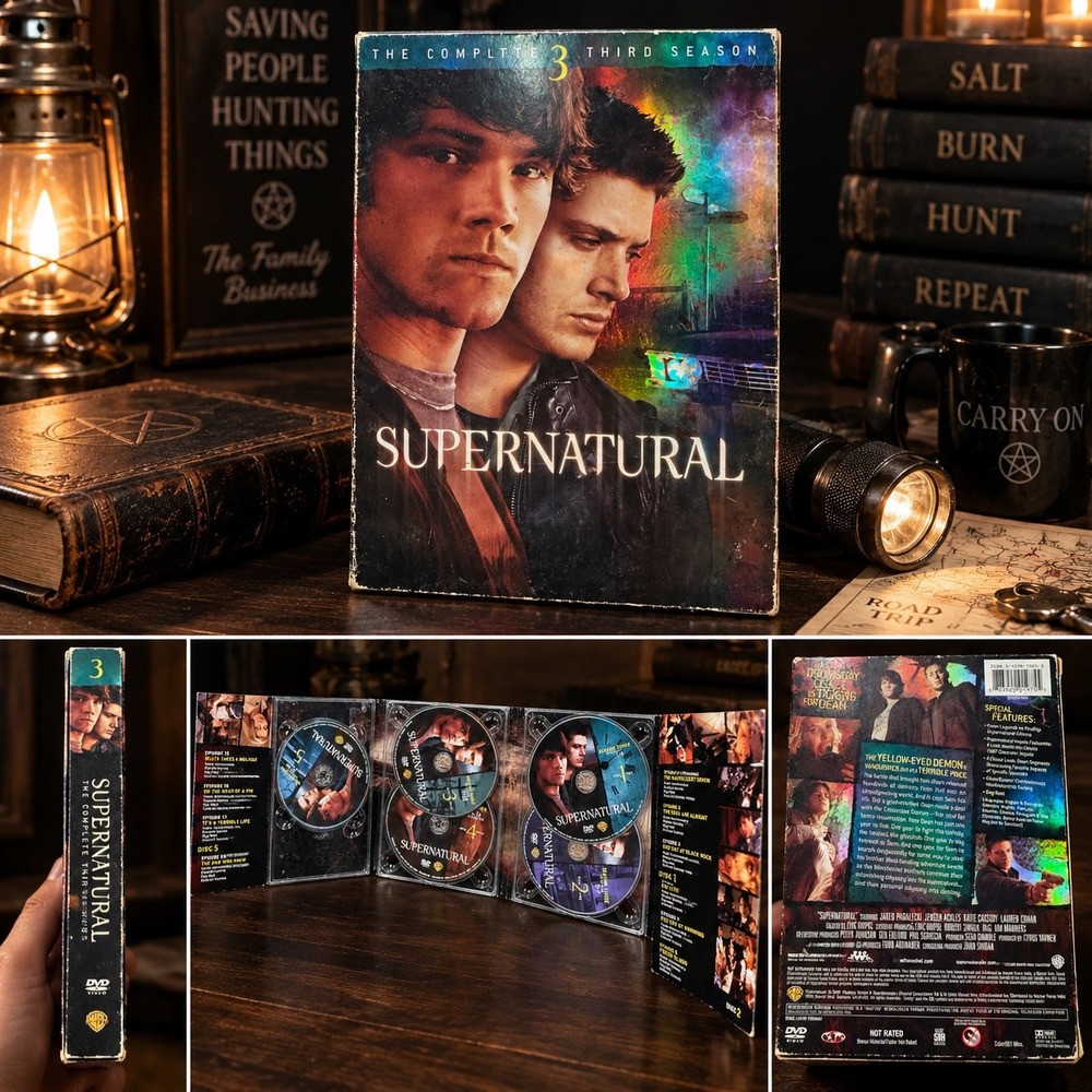 Supernatural The Complete Third Season 3 DVD Box Set Holographic Slipcover